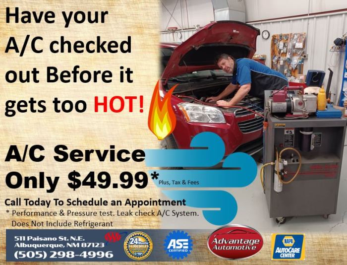 AC Check Up - Auto Repair Albuquerque | Advantage Automotive AC Check Up - Auto Repair Albuquerque | Advantage Automotive